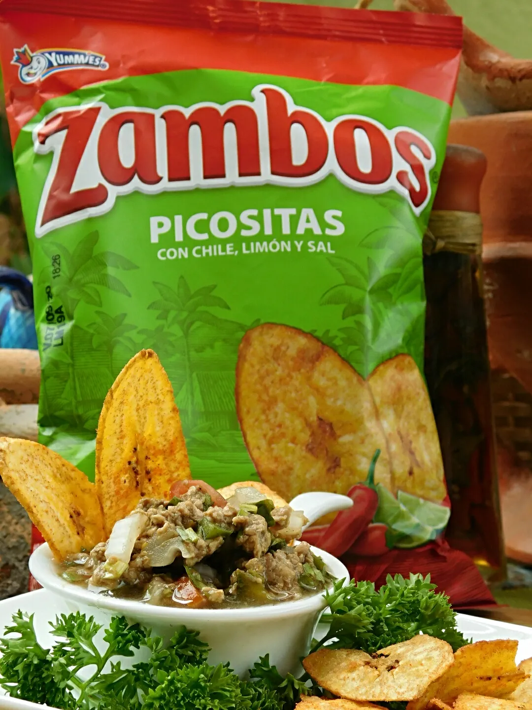 Deviled Meat with Spicy Plantain Sauce