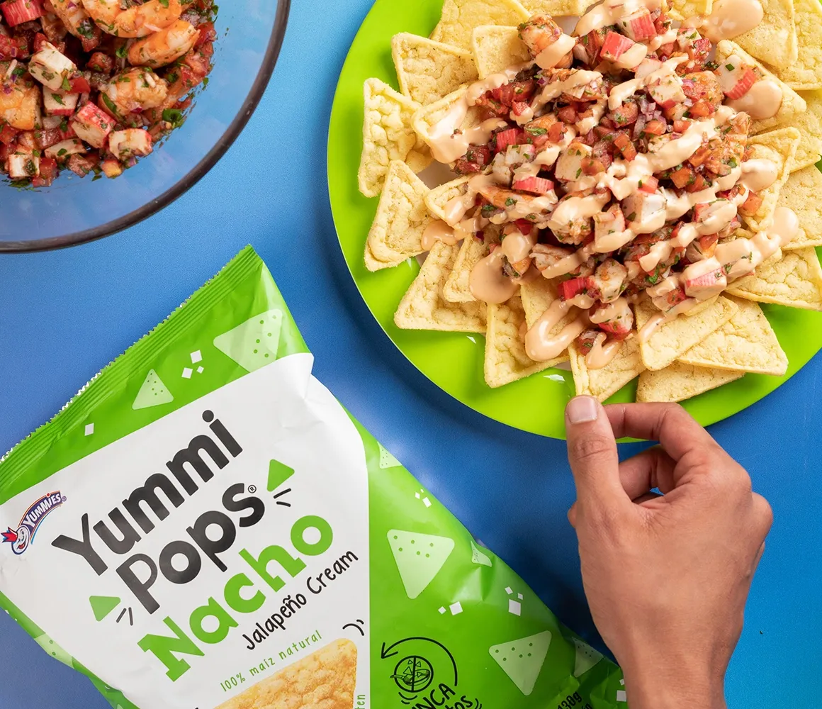 Ceviche with Yummi Pops Nacho Jalapeño Cream