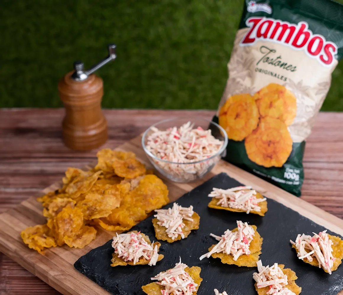 Surimi Salad with Zambos Tostones