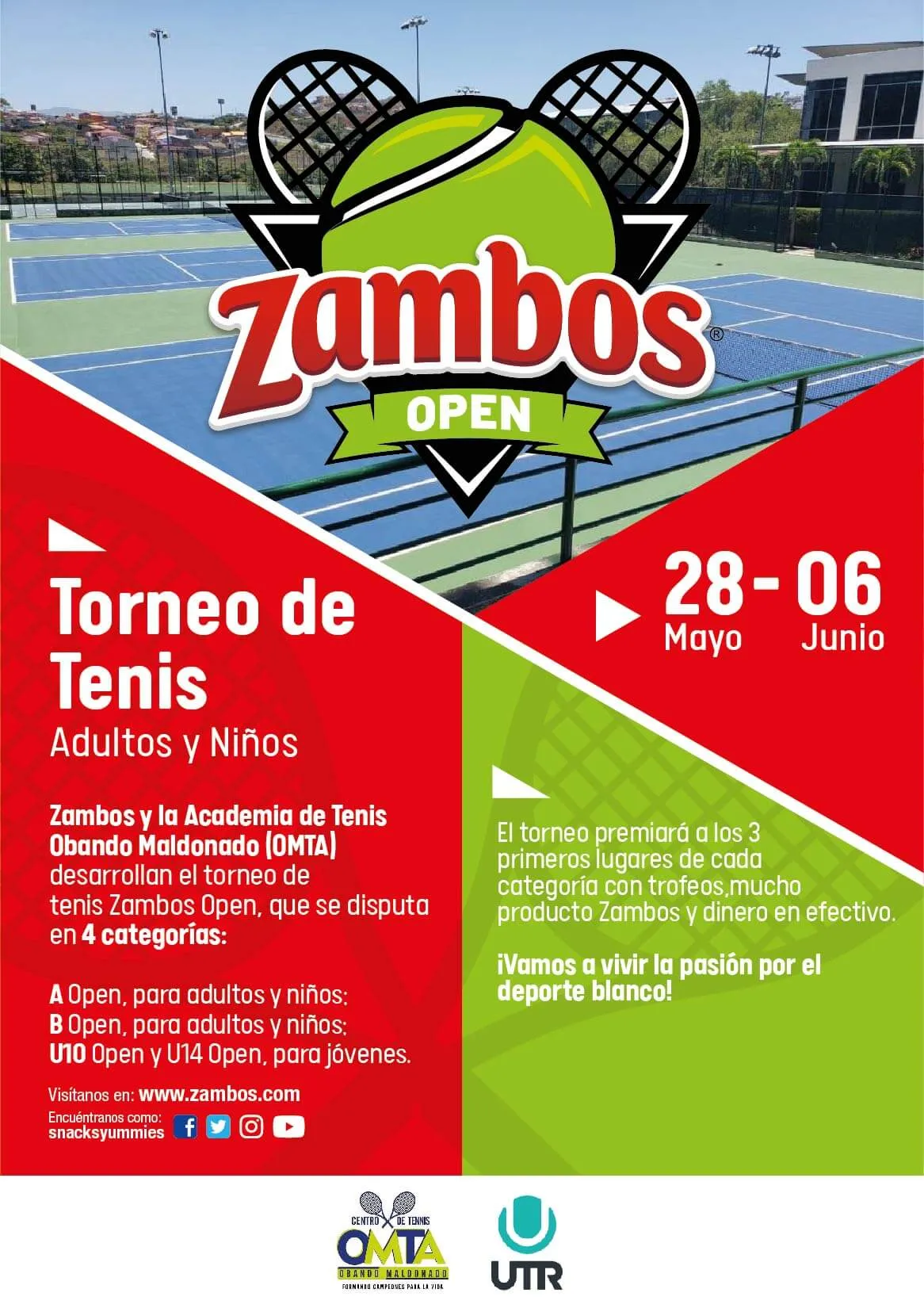 Gran apertura del torneo de Tennis Zambos Open