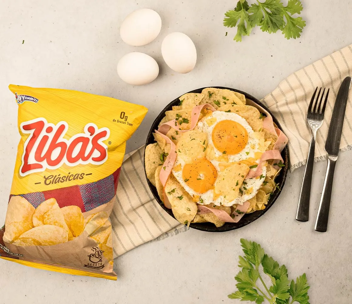 Broken Eggs with Zibas Classic Chips