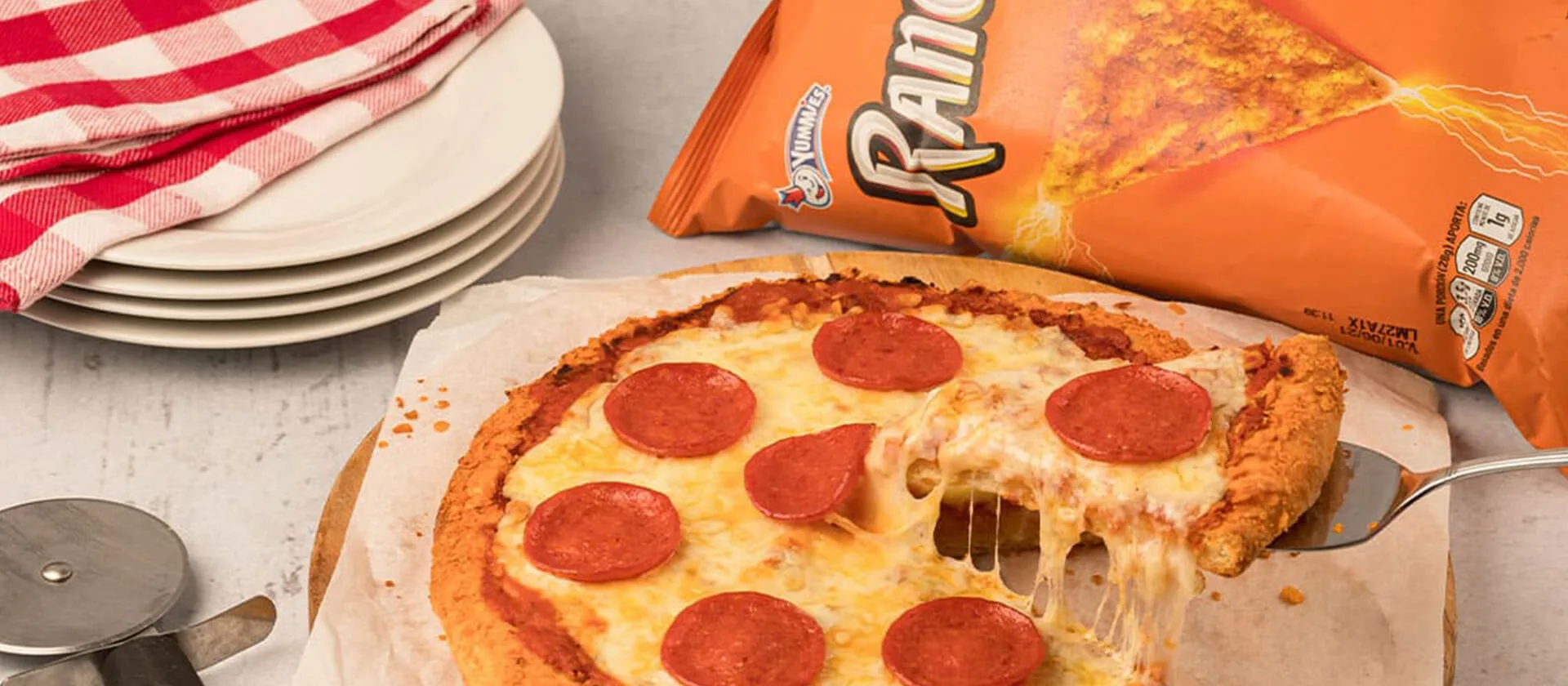 Pizza con Ranchitas Nacho Queso