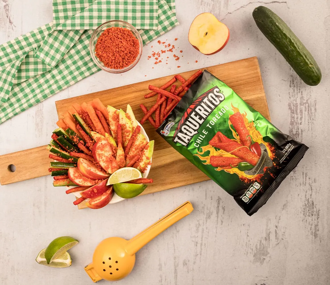 Veggie Sticks with Taqueritos Chile Toreado