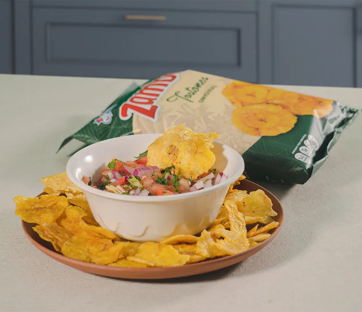 Tostones with Pico de Gallo