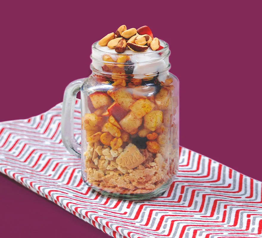 Cups of Apple with Walnuts