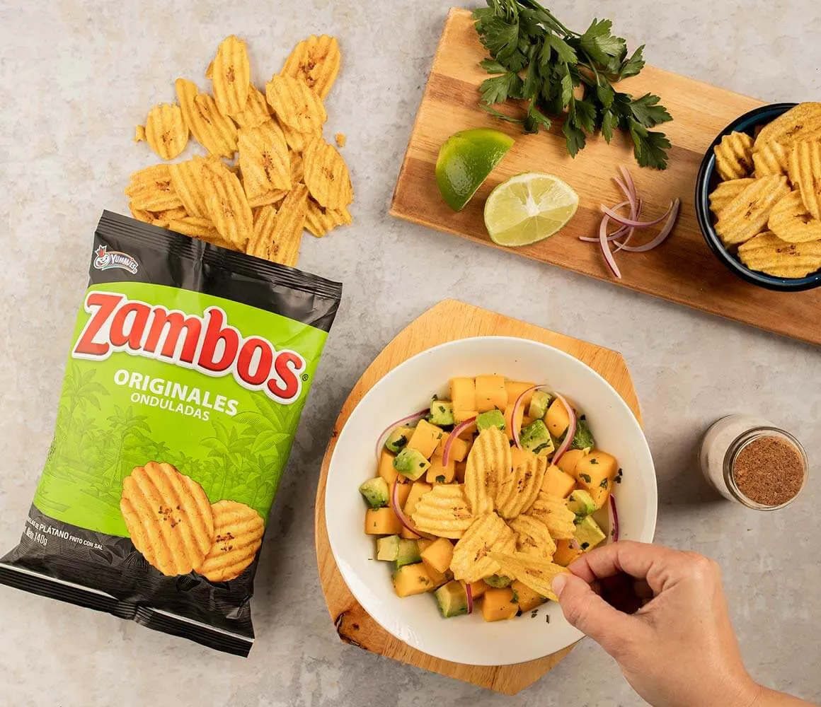 Zambos Original with Mango and Avocado Salsa