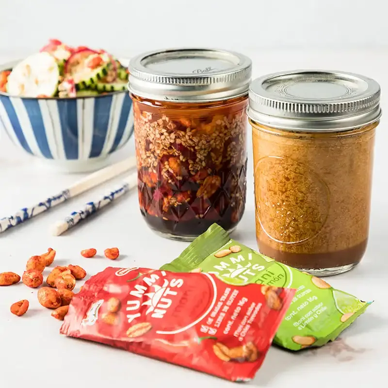 Japanese Dressing with Yummi Nuts Peanut Chile Toreado
