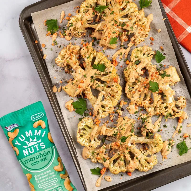 Roasted cauliflower with Yummi Sauce