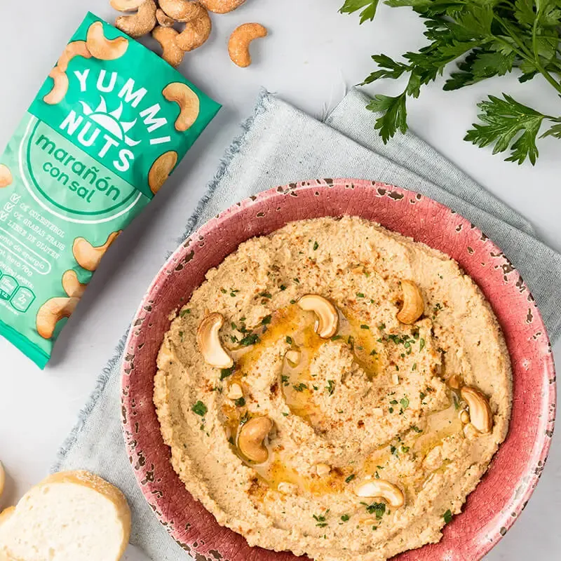 Hummus de Marañón con Yummi Nuts Marañón con Sal